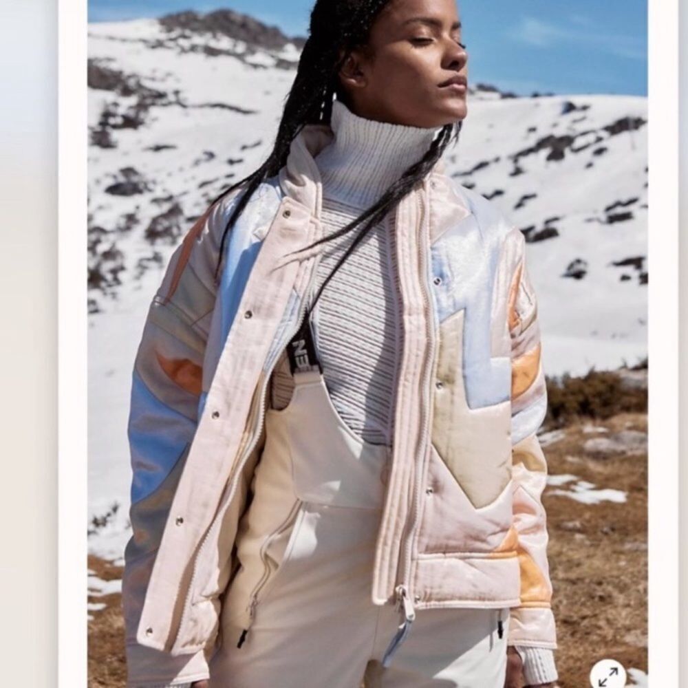 Free People Shine On Puffer Rainbow Bomber size M